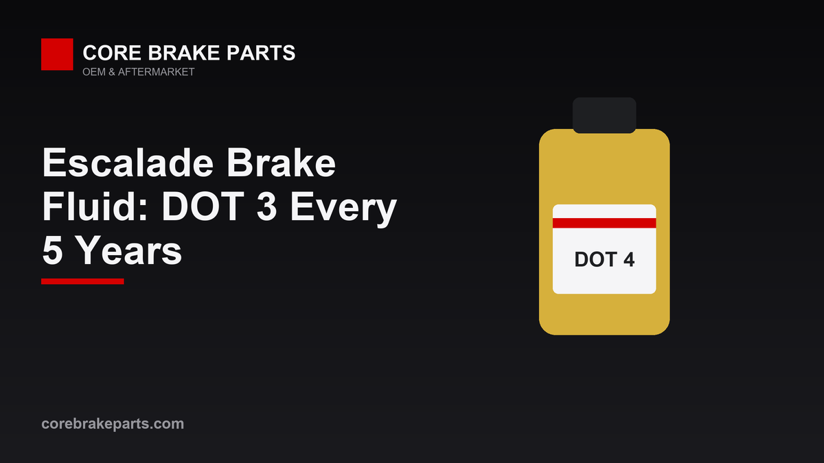 Cadillac Escalade DOT 3 brake fluid type and flush interval guide