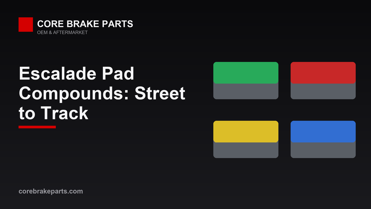 Brake pad compound comparison for a Cadillac Escalade, street through track