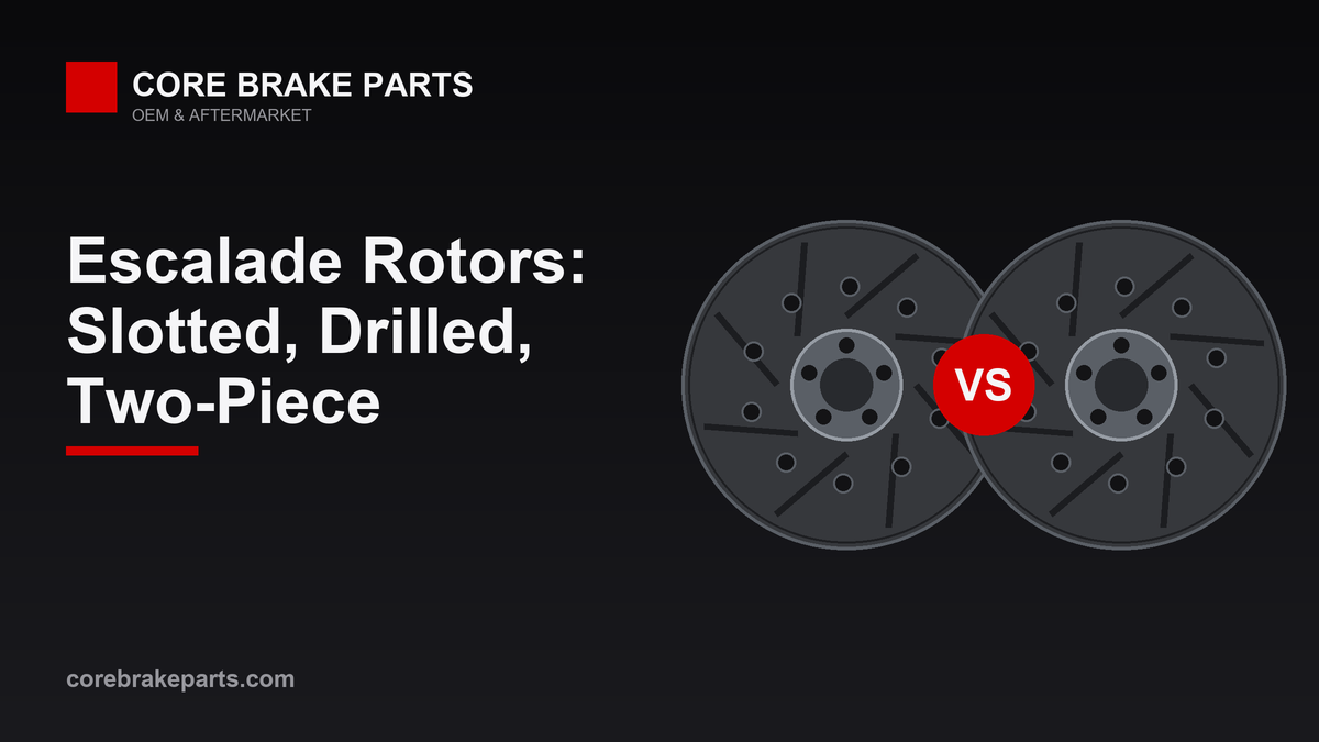 Comparison of slotted, cross-drilled and two-piece brake rotor designs for the Cadillac Escalade