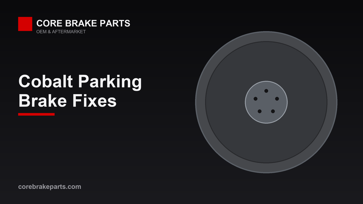Chevrolet Cobalt rear drum brake and parking brake illustration