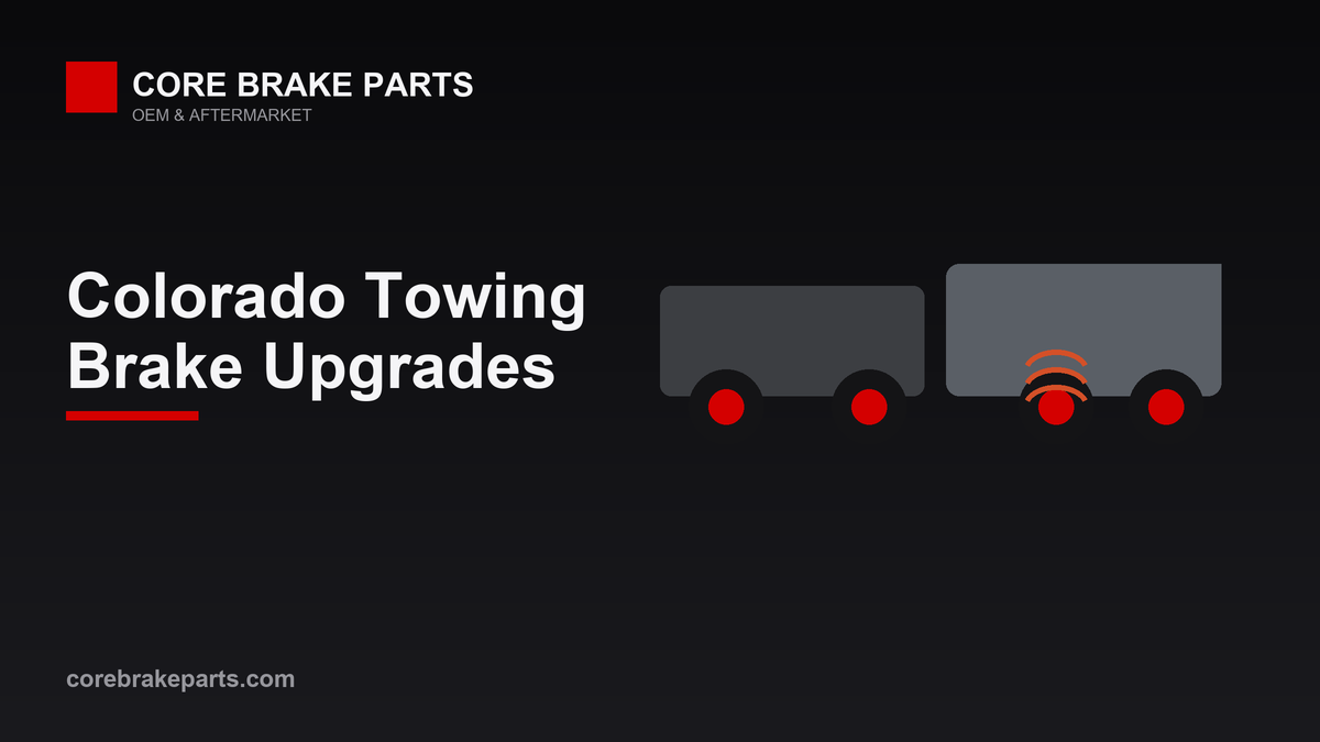 Chevrolet Colorado towing brake upgrade with slotted rotors and pads