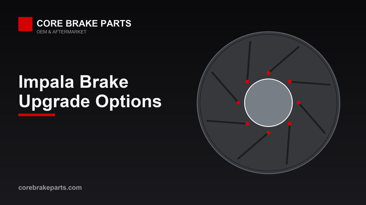 Two-piece drilled and slotted big brake rotor for a Chevrolet Impala upgrade