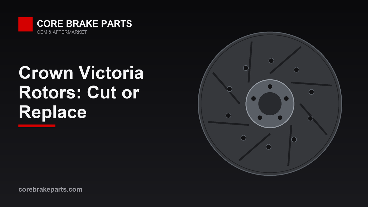 Front and rear disc brake rotors for a 2003-2011 Ford Crown Victoria