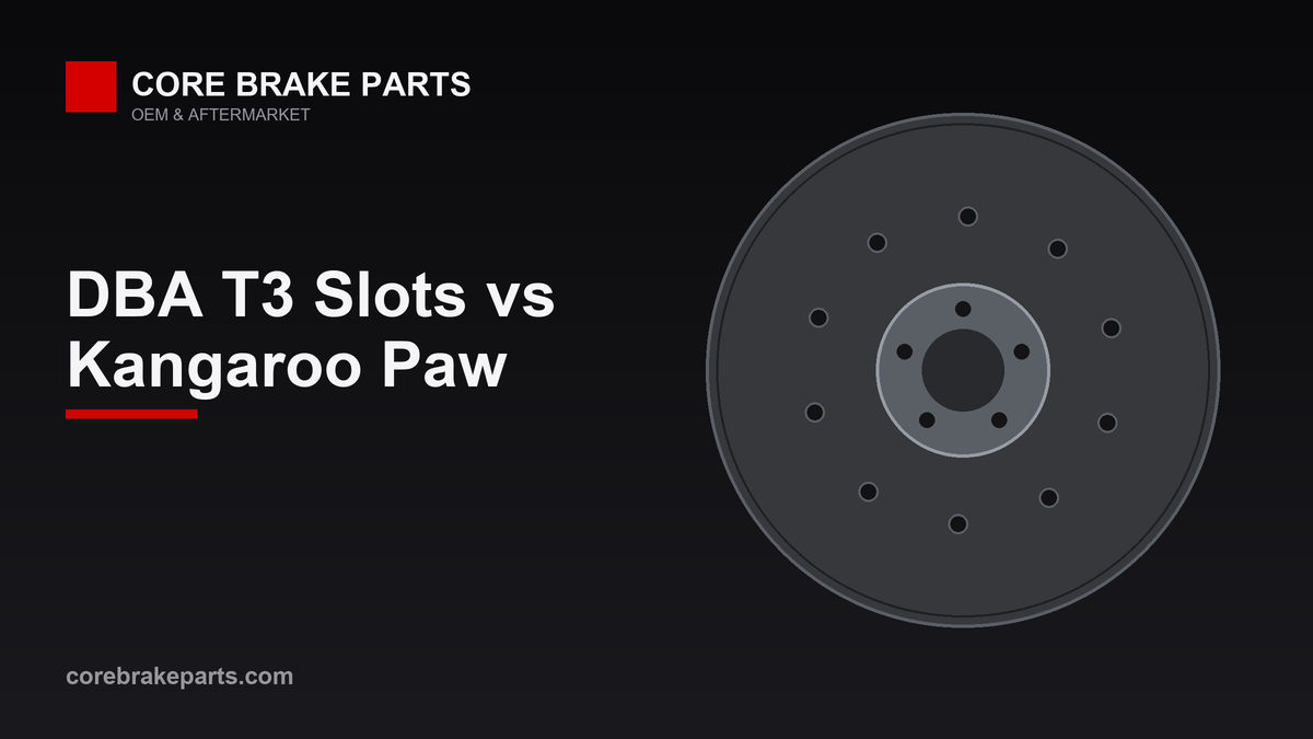 Cutaway of a slotted vented brake rotor showing face slots and internal cooling pillars