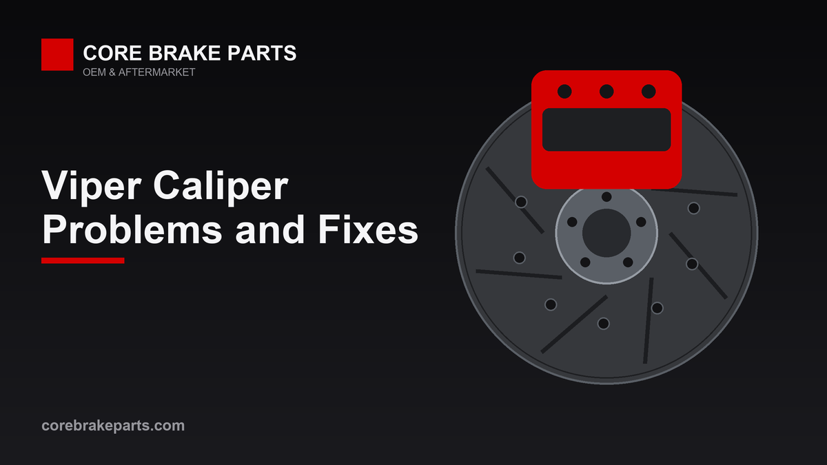 Brake caliper over a vented rotor for a 1992-2002 Dodge Viper