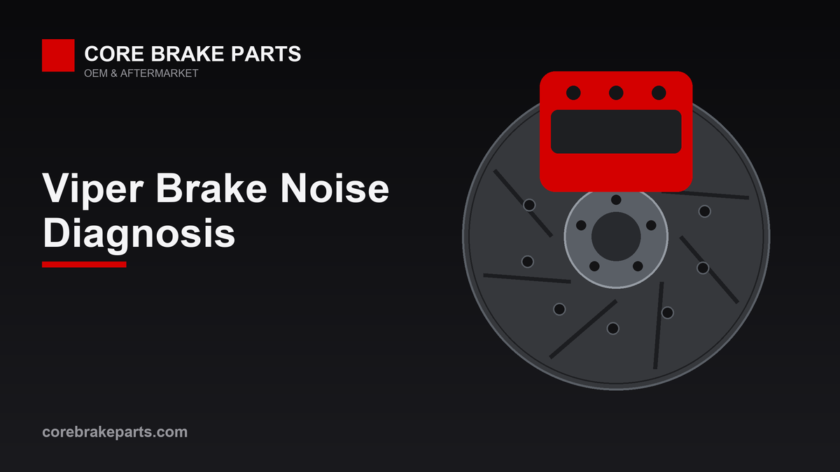 Brake caliper and rotor illustrating 1992-2002 Dodge Viper brake noise diagnosis