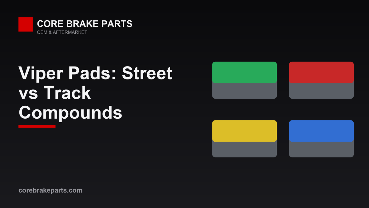 Comparison of street and track brake pad compounds for the Dodge Viper