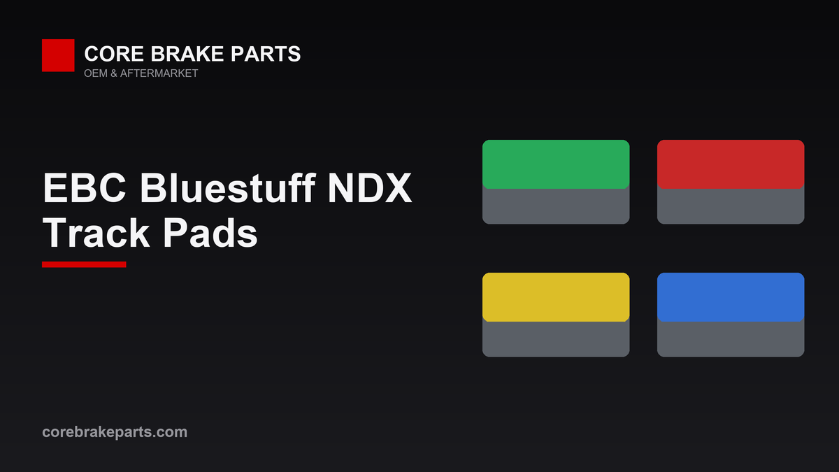 Comparison of brake pad friction compounds and their operating temperature ranges