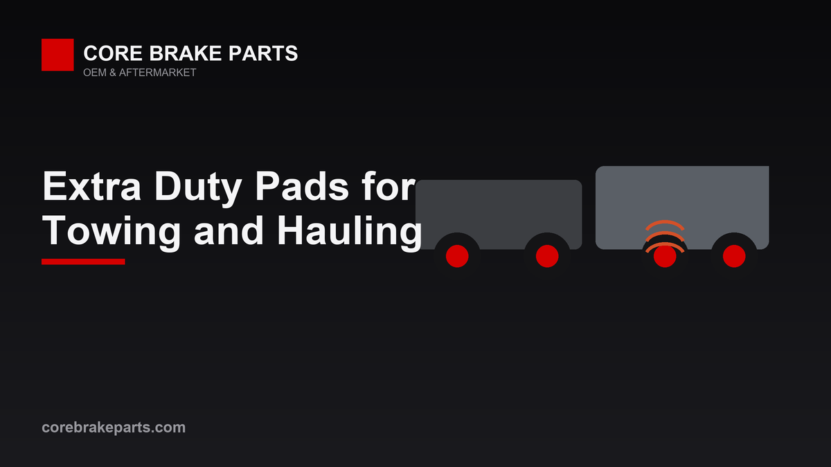 Pickup truck towing a trailer, illustrating extra duty brake pad demands