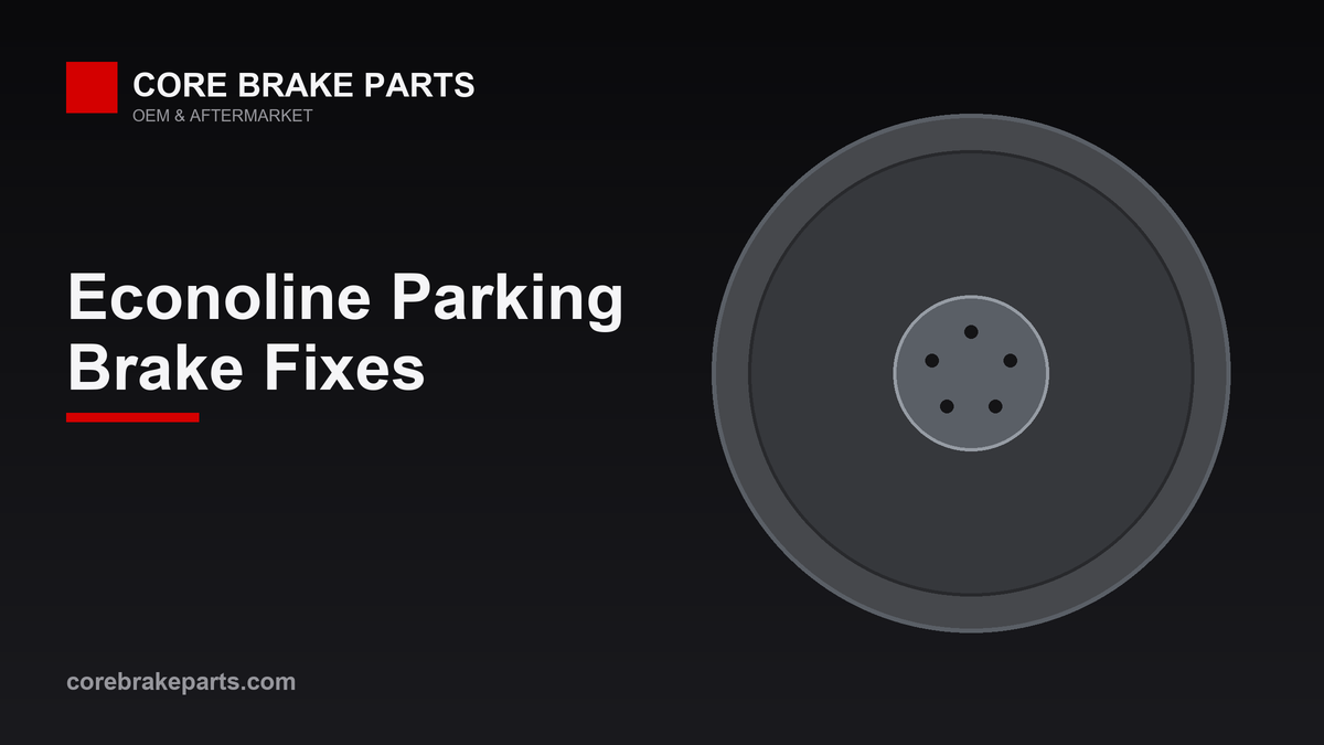 Ford Econoline van parking brake drum and shoe diagram