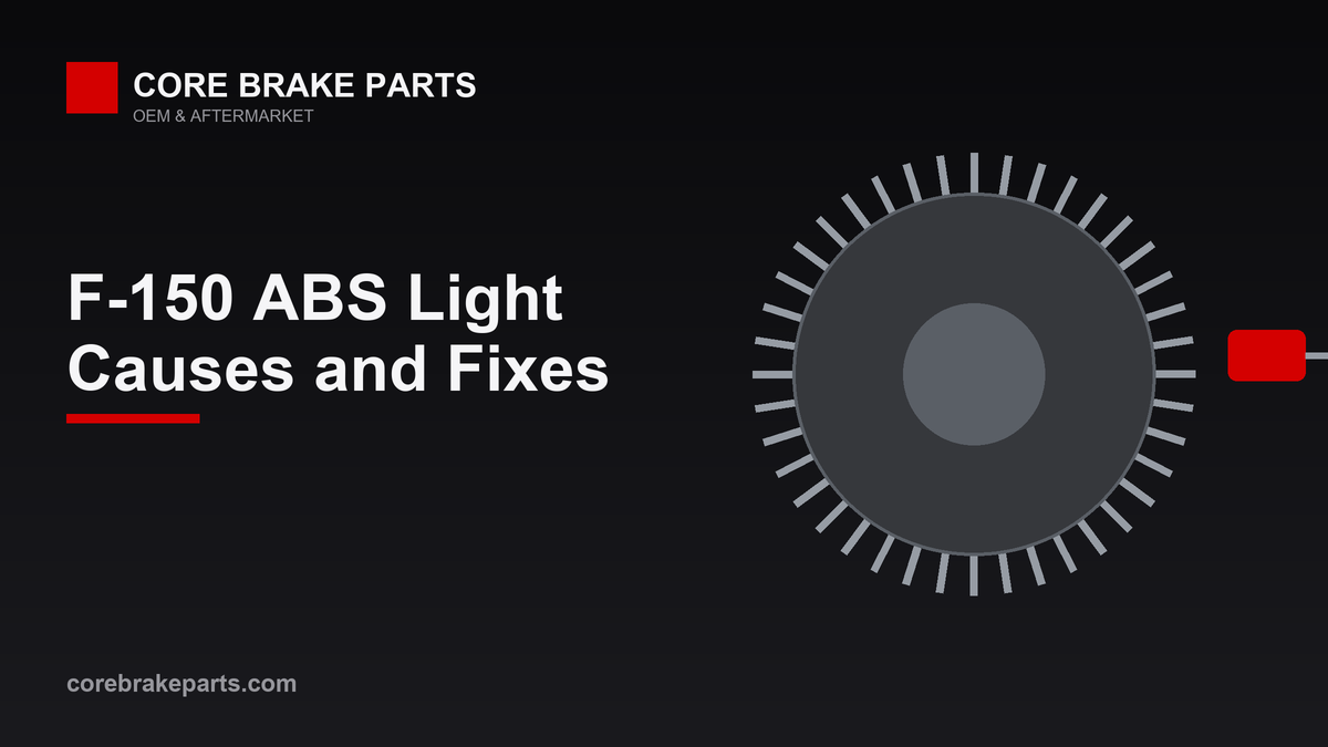Diagram of ABS wheel speed sensor and tone ring on a Ford F-150 brake assembly