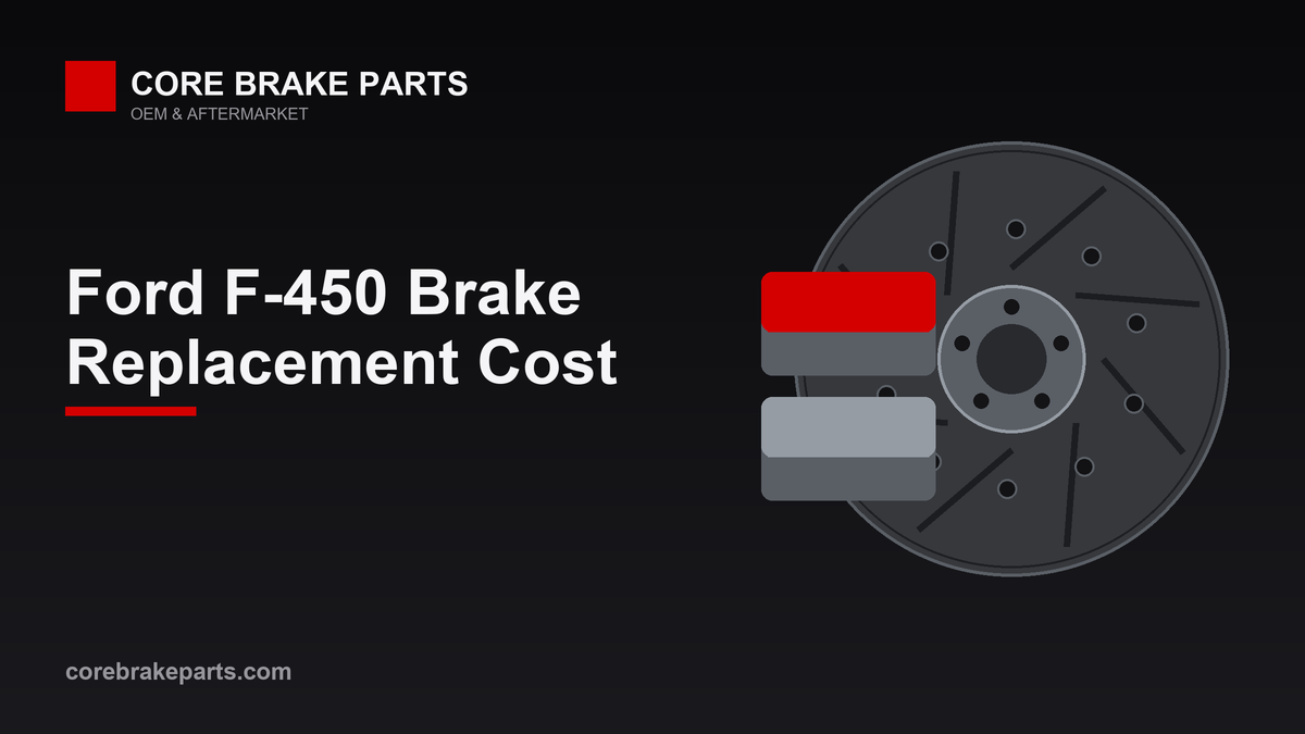 Brake replacement cost for the Ford F-450