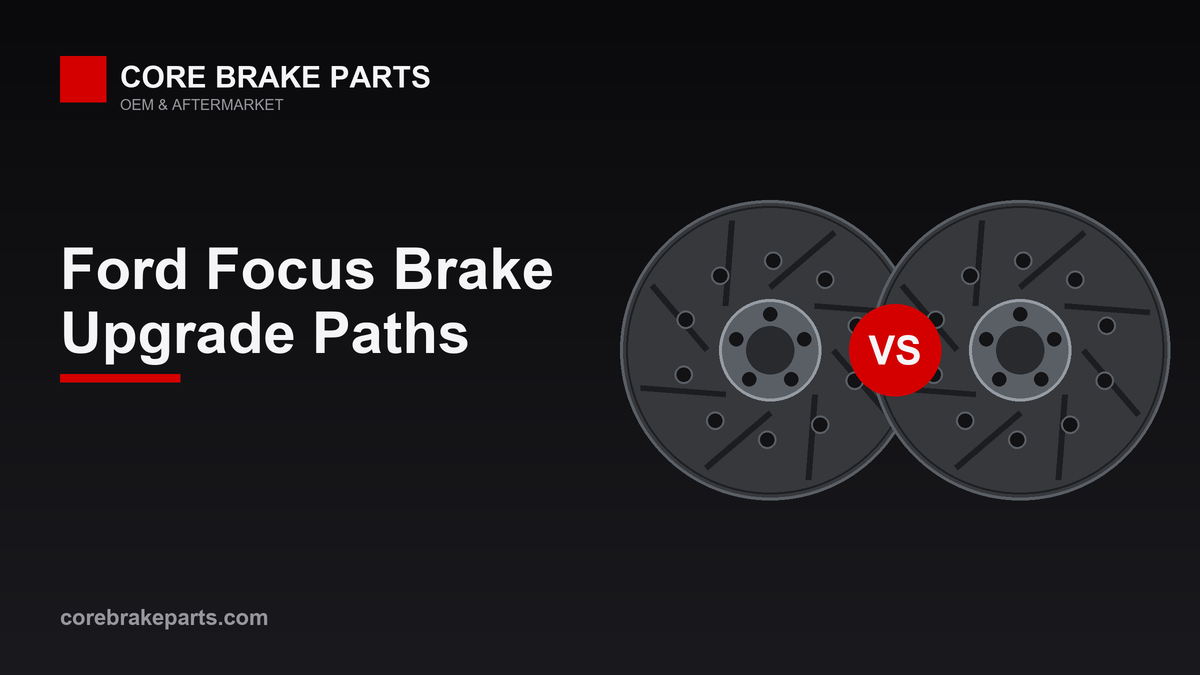 Comparison of slotted one-piece and two-piece floating brake rotor upgrade options for the Ford Focus