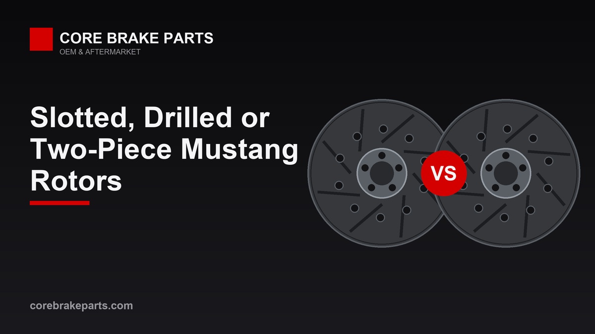 Comparison of slotted, drilled and two-piece brake rotor designs for a Ford Mustang
