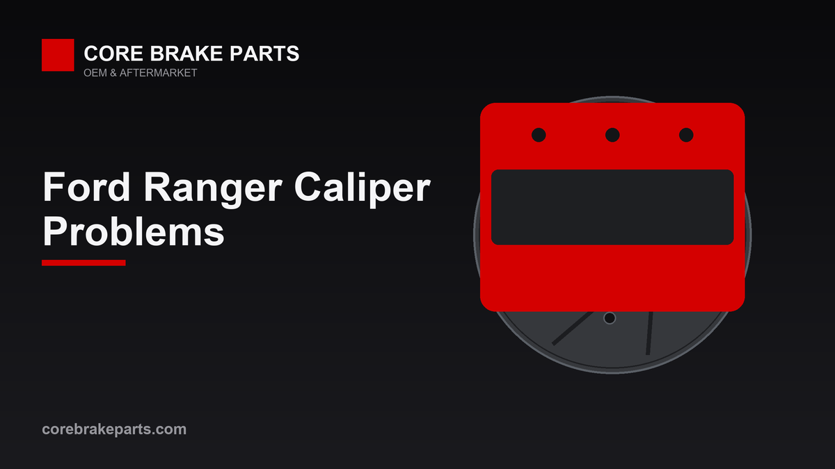 Brake caliper on a disc rotor illustrating Ford Ranger caliper problems