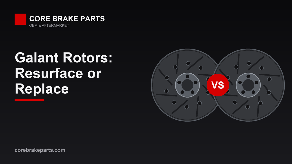 Mitsubishi Galant brake rotor resurface versus replace comparison