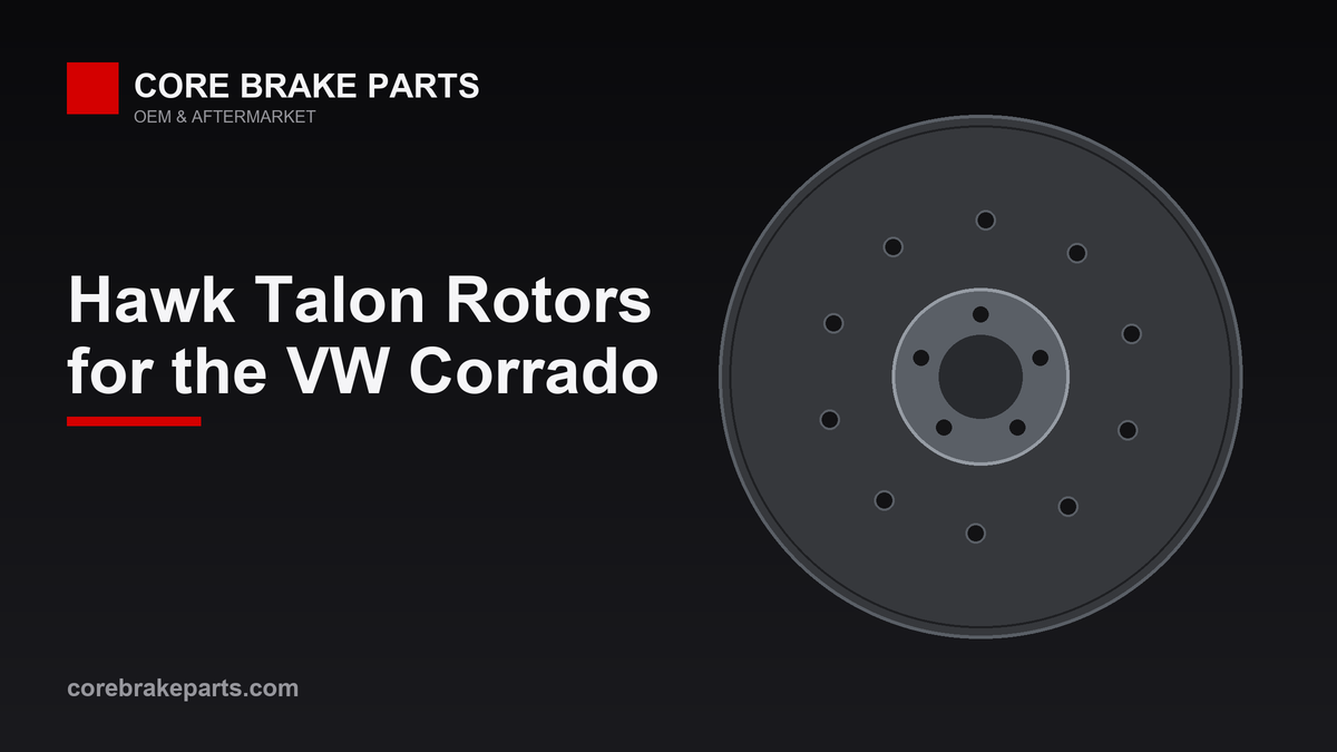 Cross-drilled and slotted brake rotor for the Volkswagen Corrado
