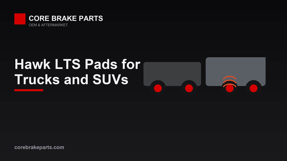 Truck towing a trailer illustrating Hawk LTS light truck and SUV brake pad duty