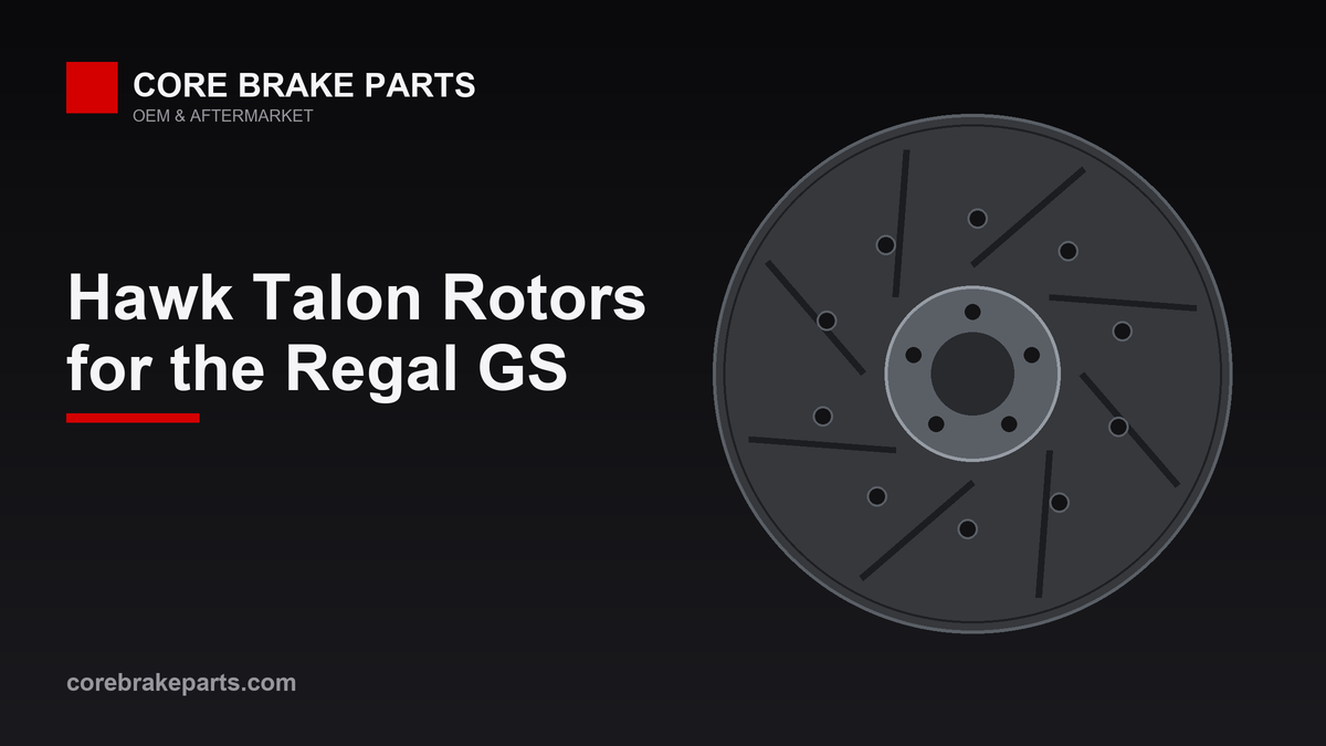 Hawk Talon drilled and slotted front brake rotors for the 2012-2013 Buick Regal GS