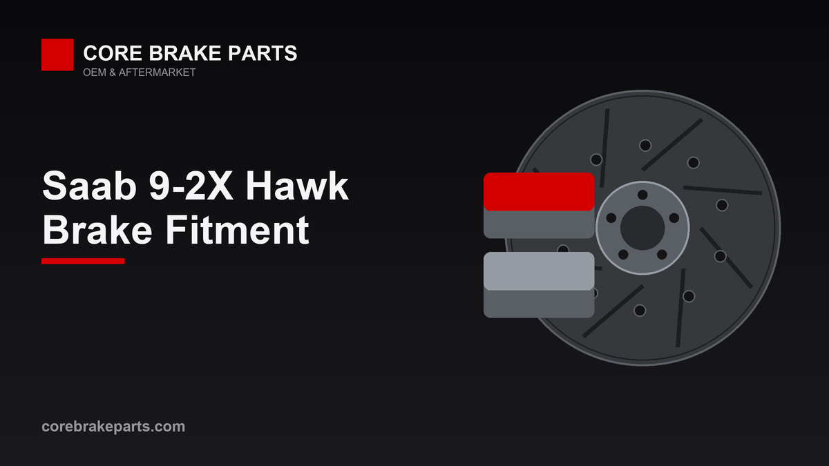 Performance brake pads and slotted rotors for the Saab 9-2X