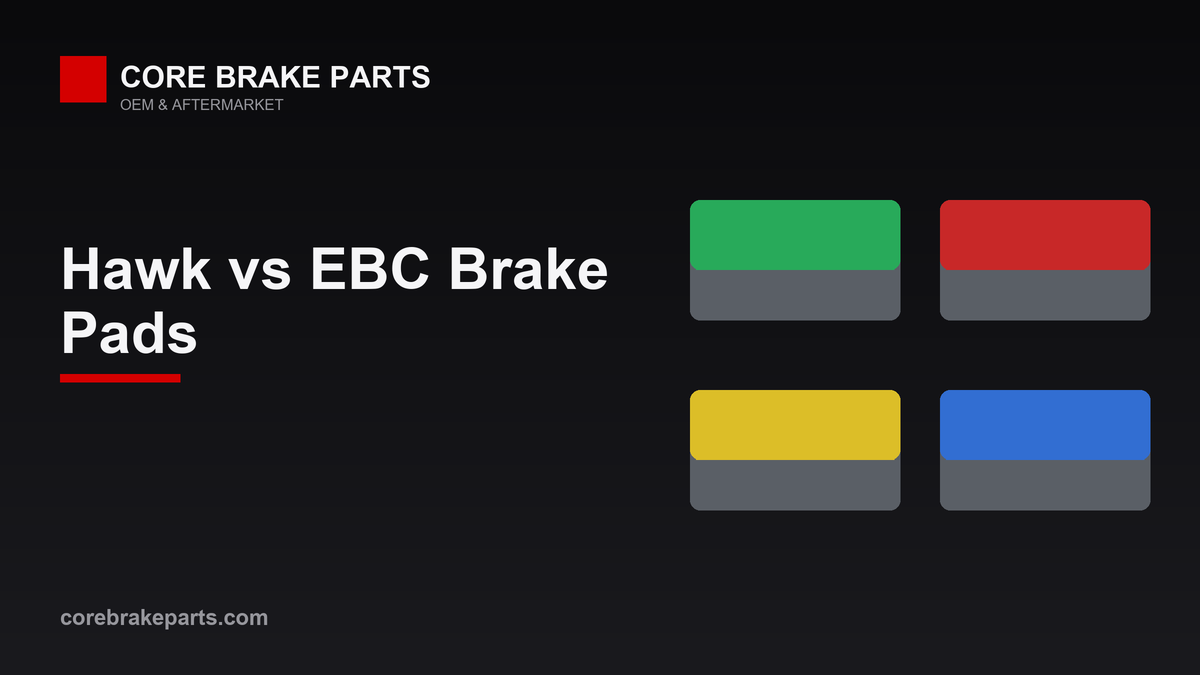 Hawk and EBC performance brake pad ranges compared