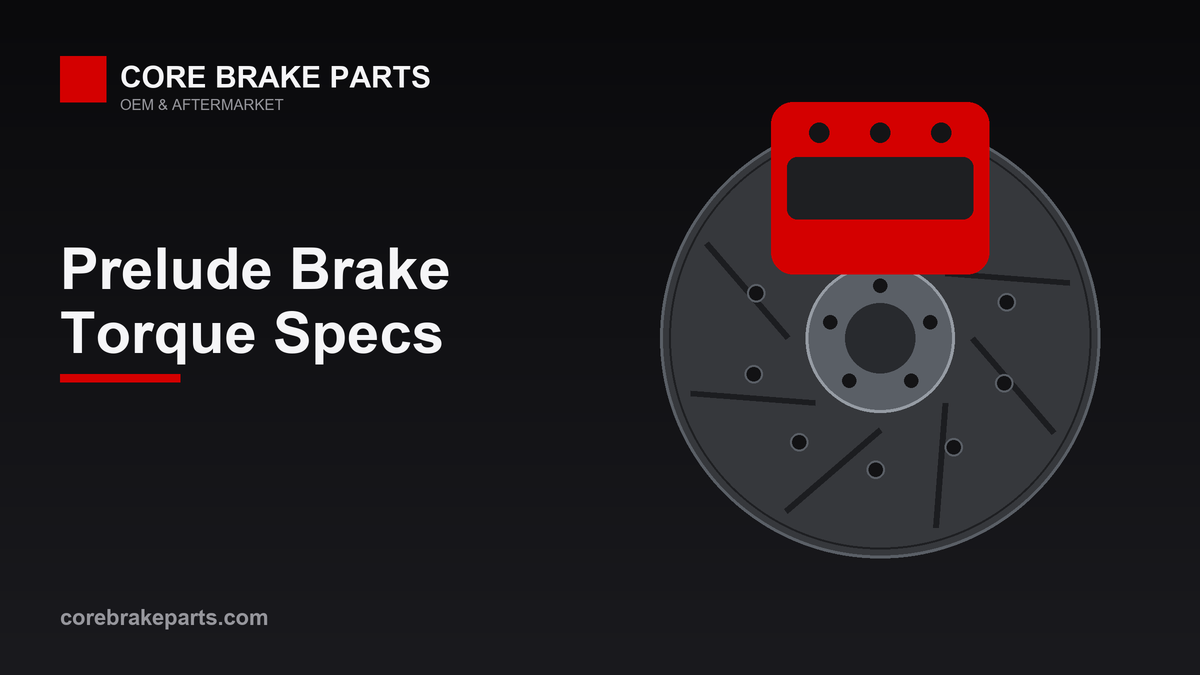 Brake caliper and rotor illustration for a Honda Prelude brake torque spec guide