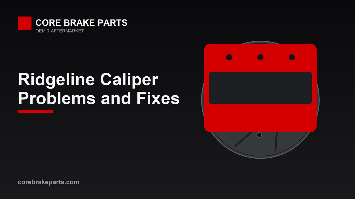 Brake caliper on a disc rotor illustrating Honda Ridgeline caliper problems