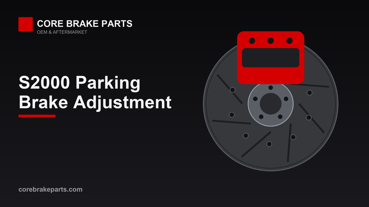 Rear brake caliper and rotor illustrating the Honda S2000 parking brake system