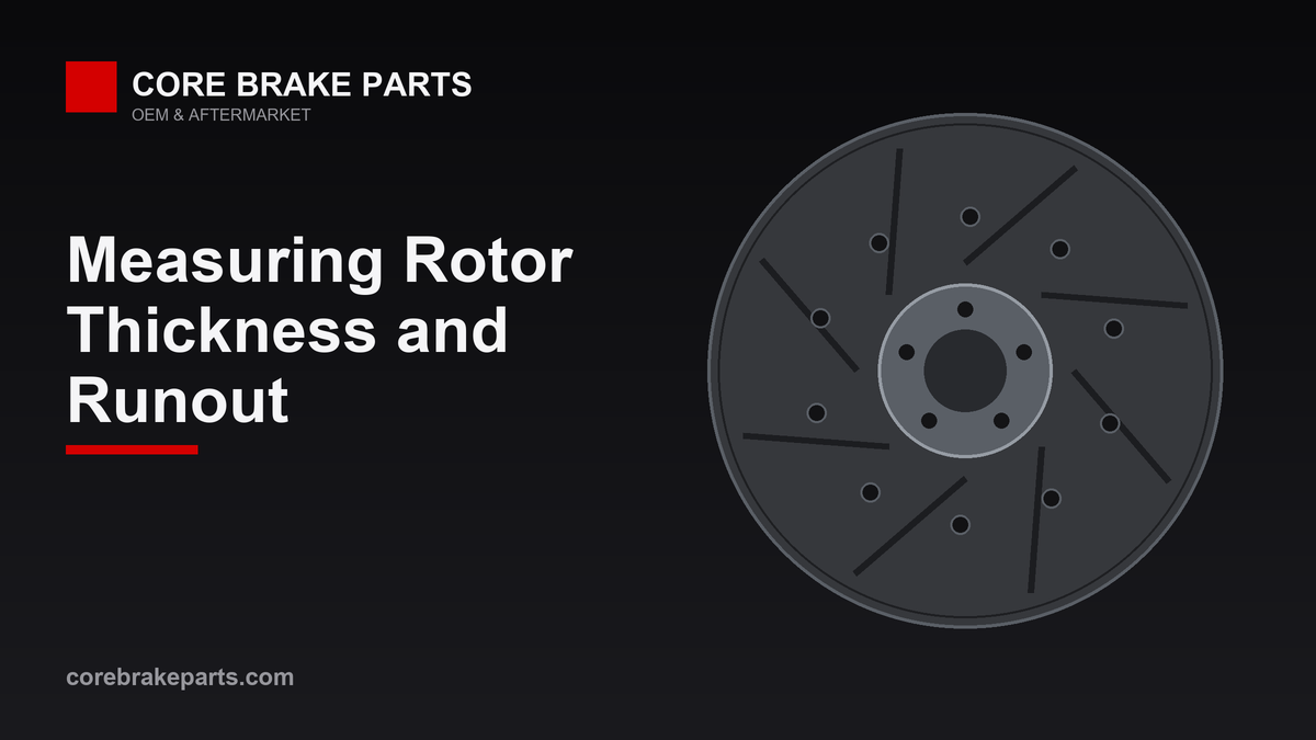 Brake rotor illustration for measuring thickness and lateral runout