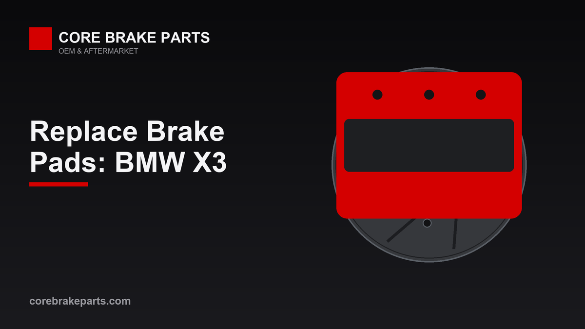 Replacing brake pads on a BMW X3