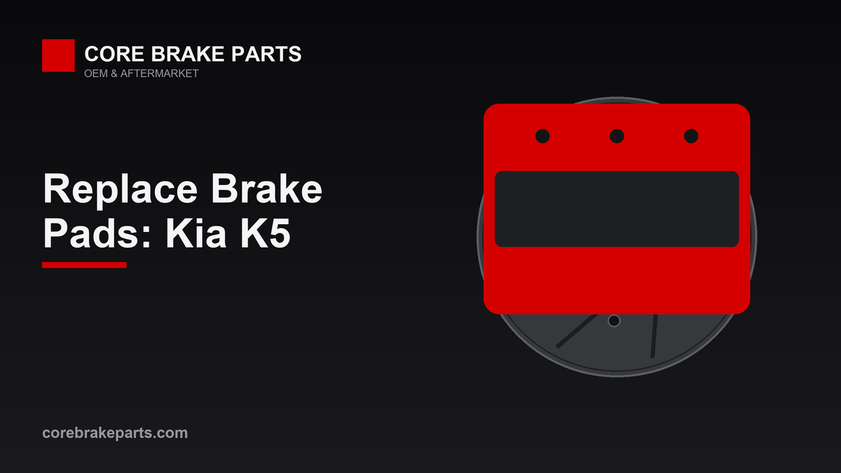 Replacing brake pads on a Kia K5