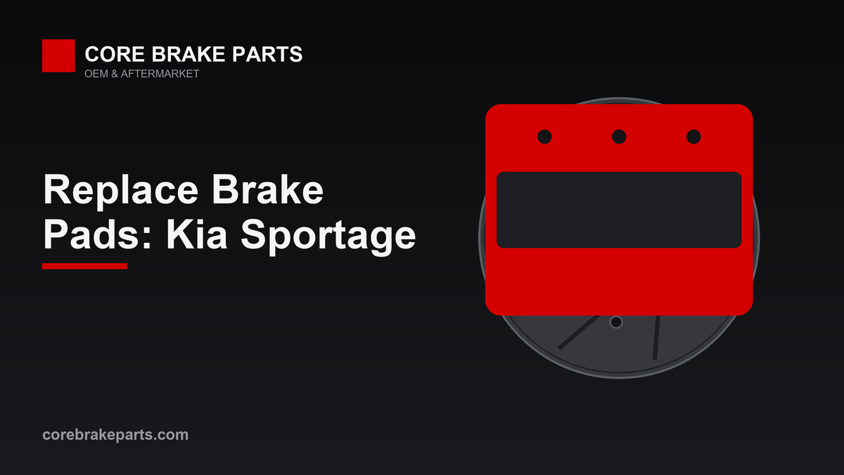 Replacing brake pads on a Kia Sportage