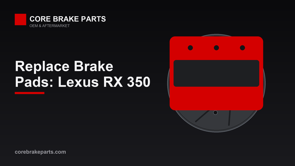 Replacing brake pads on a Lexus RX 350