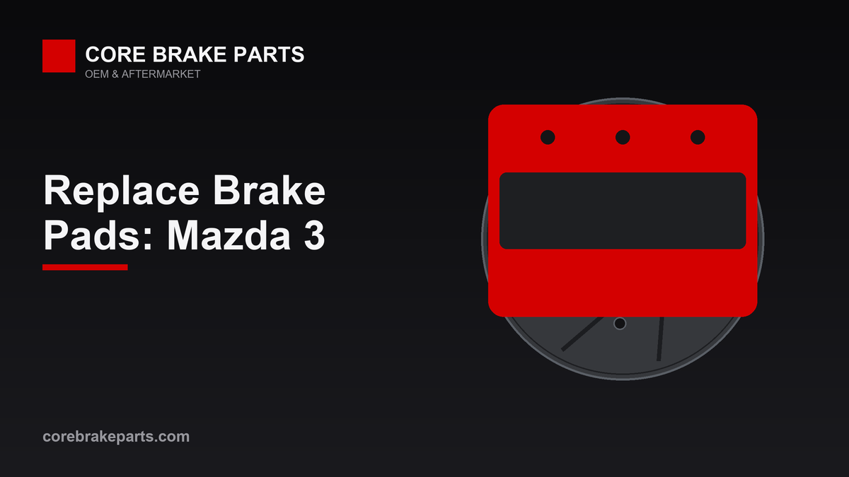 Replacing brake pads on a Mazda 3