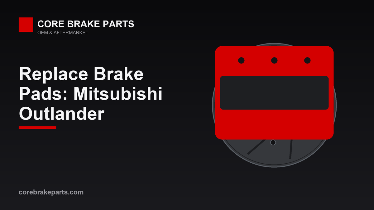 Replacing brake pads on a Mitsubishi Outlander