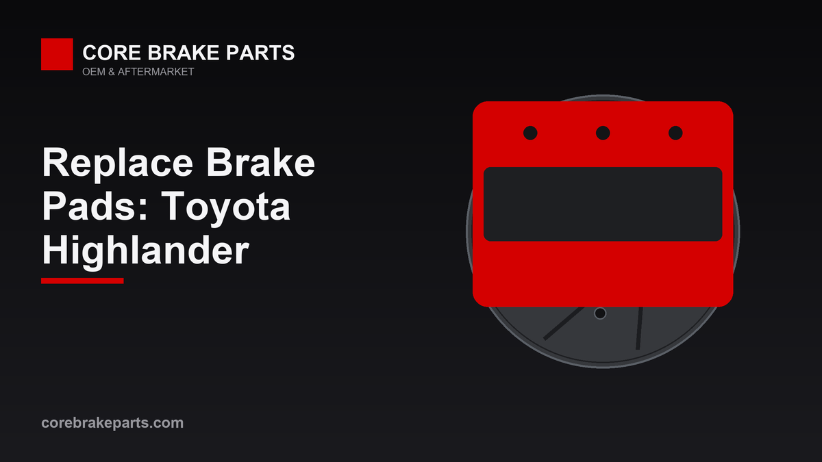 Replacing brake pads on a Toyota Highlander