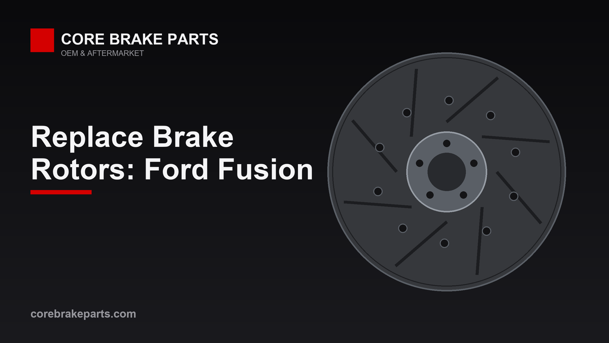 Replacing brake rotors on a Ford Fusion