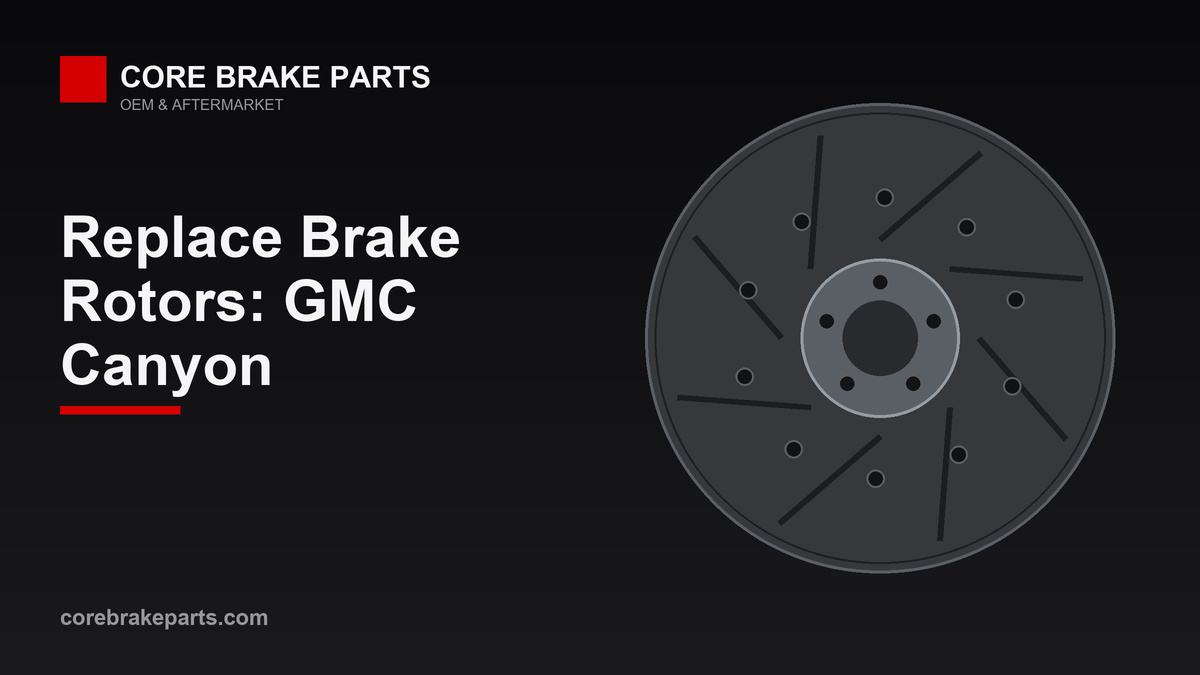 Replacing brake rotors on a GMC Canyon