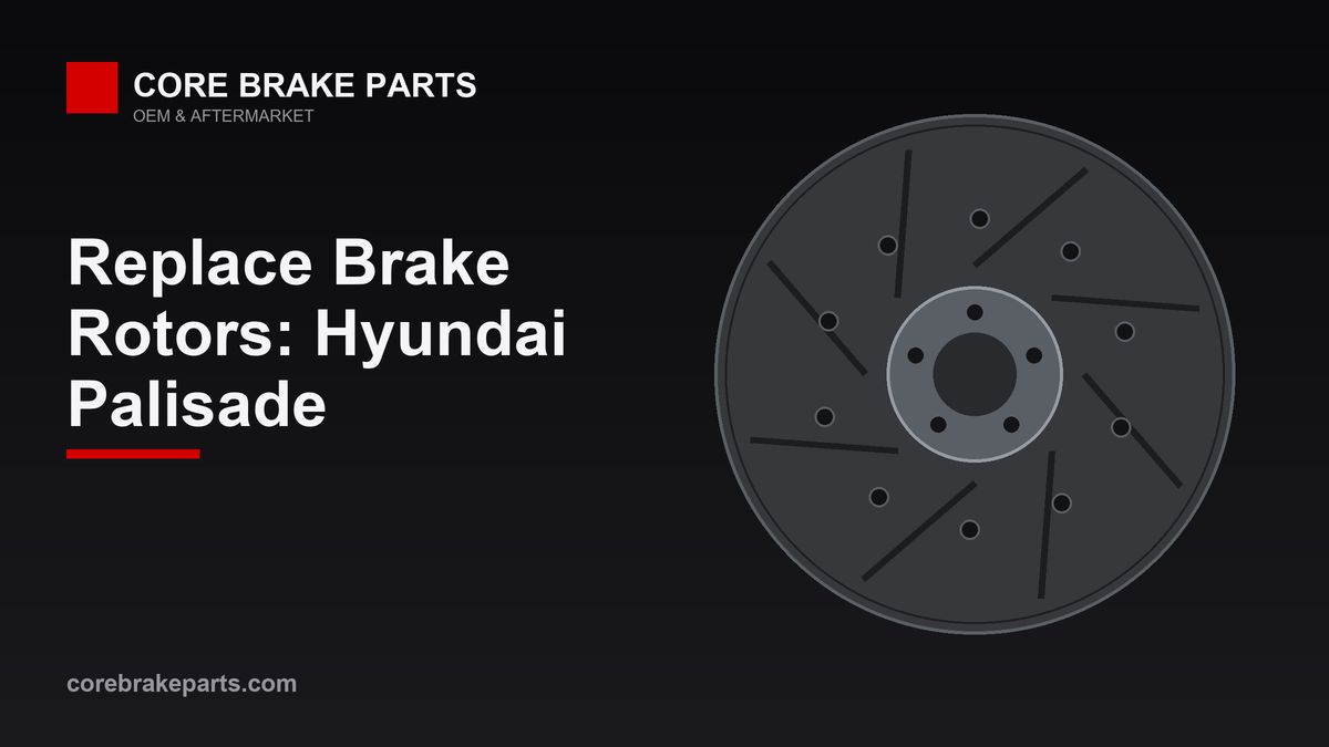 Replacing brake rotors on a Hyundai Palisade