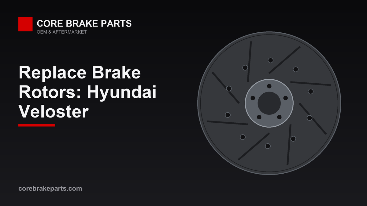 Replacing brake rotors on a Hyundai Veloster