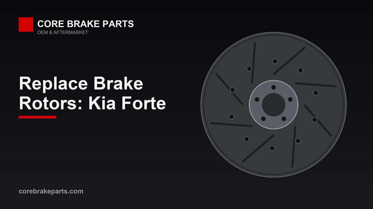 Replacing brake rotors on a Kia Forte