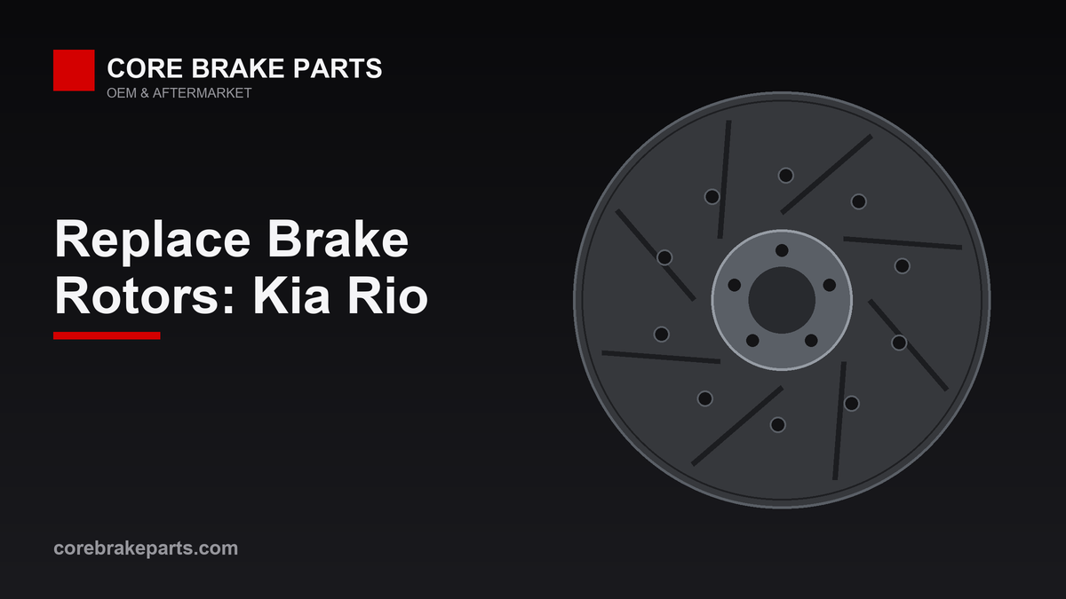 Replacing brake rotors on a Kia Rio