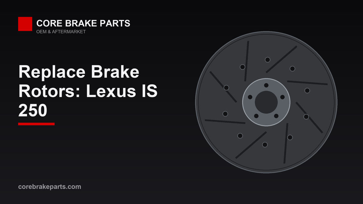 Replacing brake rotors on a Lexus IS 250