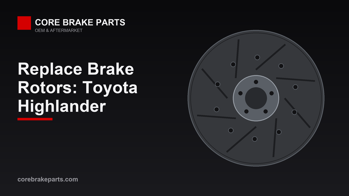 Replacing brake rotors on a Toyota Highlander