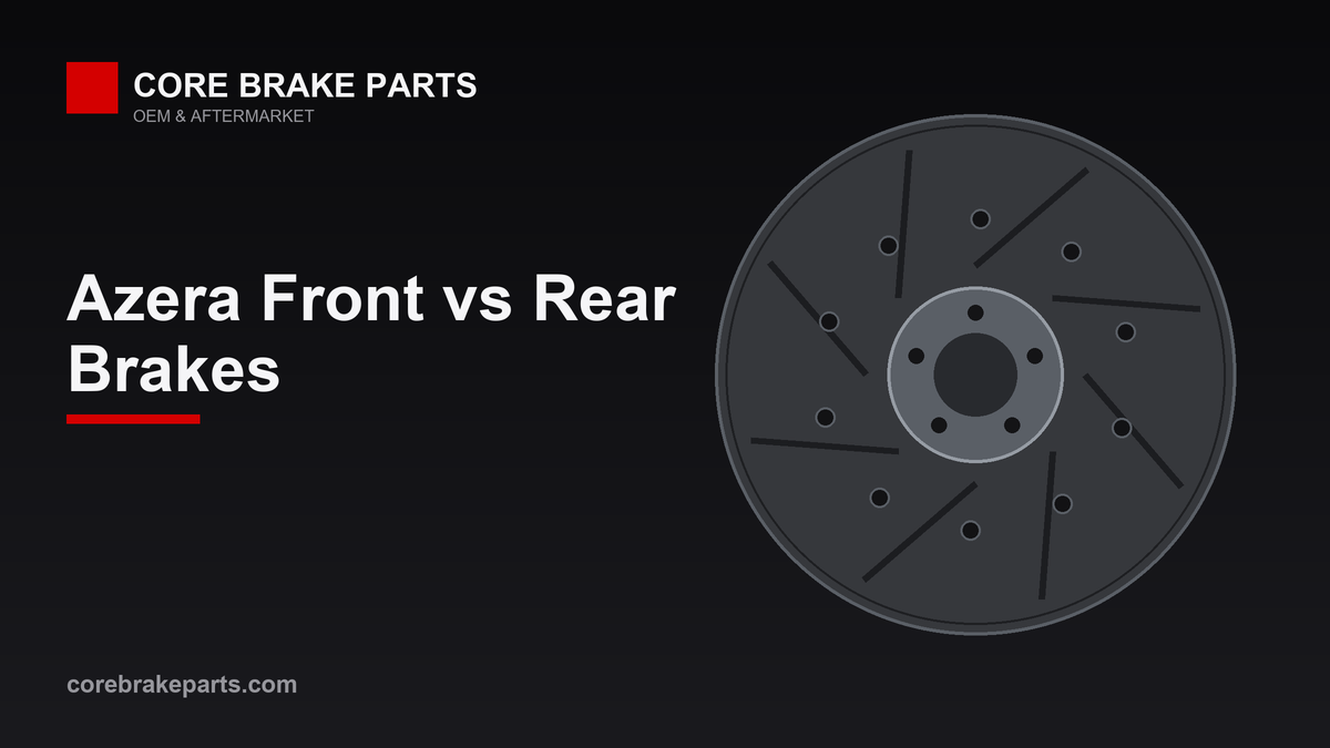 Front ventilated and rear solid brake rotors for the 2006-2011 Hyundai Azera