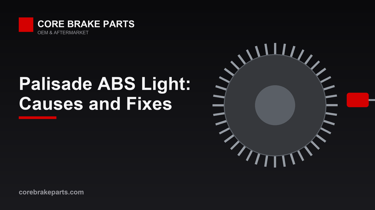 Diagram of an ABS wheel speed sensor and tone ring for a Hyundai Palisade ABS warning light guide