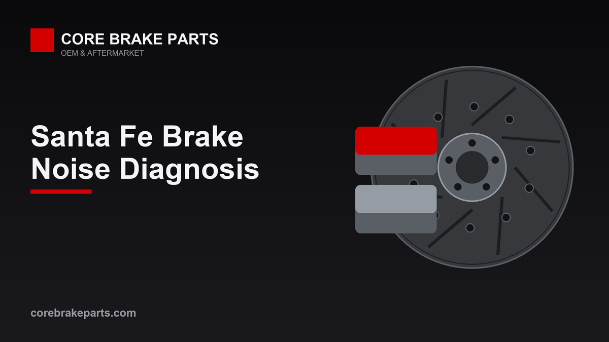 Brake pads and rotor illustrating Hyundai Santa Fe brake noise causes