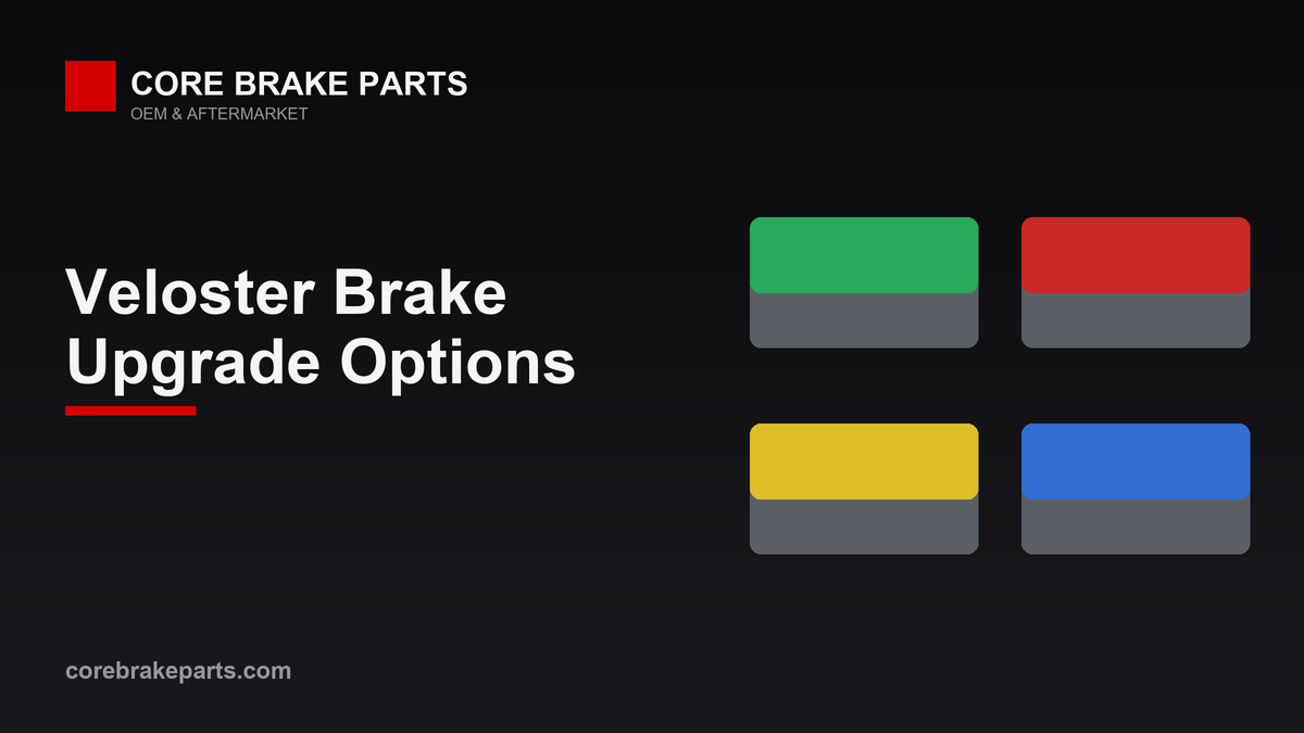 Comparison of performance brake pad compounds and slotted rotors for the Hyundai Veloster