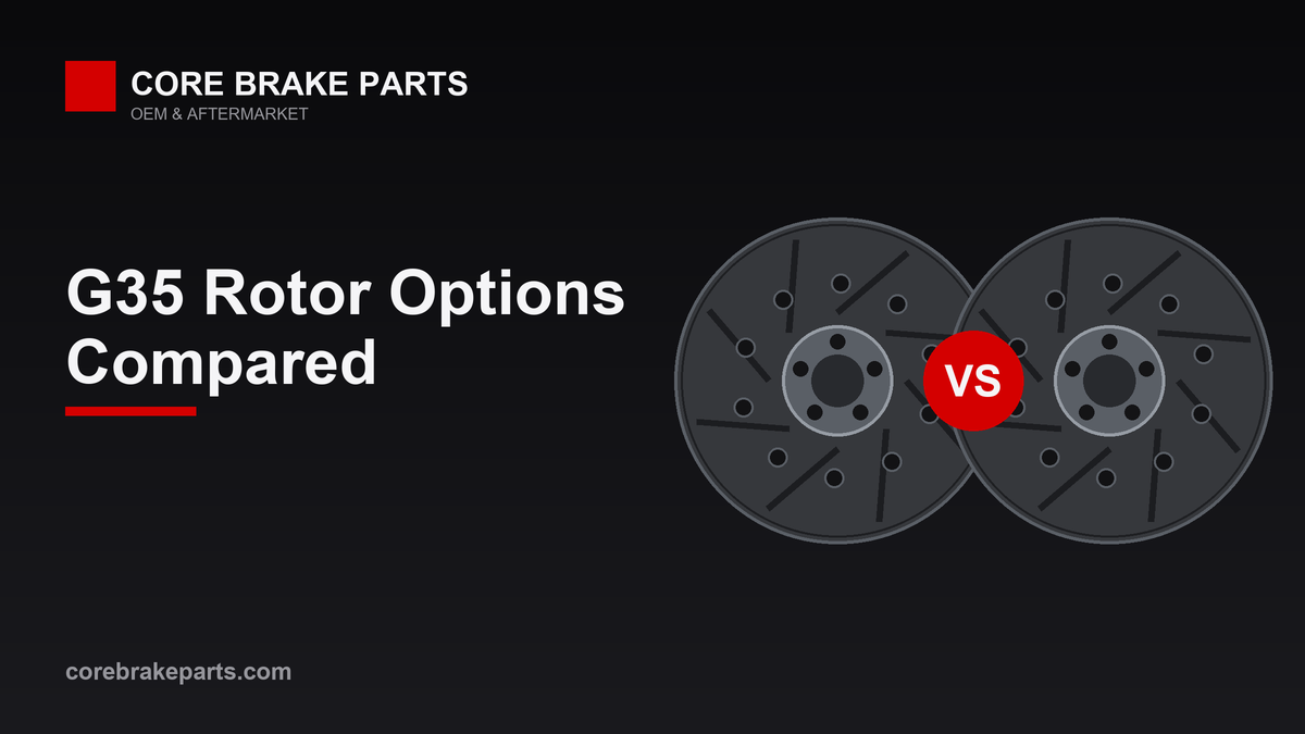 Comparison of slotted, dimple-drilled and two-piece brake rotor designs for the Infiniti G35