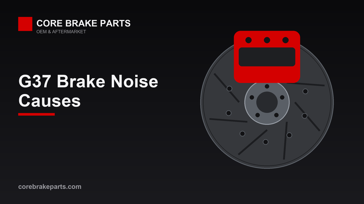Infiniti G37 brake caliper and rotor noise diagnosis